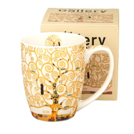 Klimt Életfa porcelánbögre díszdobozban bézs 360ml