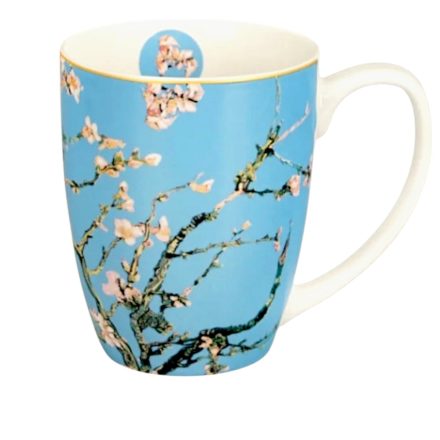 Van Gogh Mandulavirágzás porcelánbögre ajándék díszdobozban