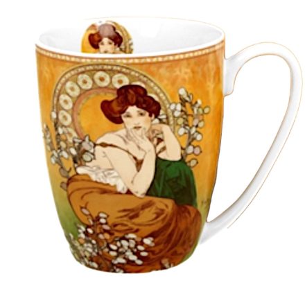 Mucha Topáz porcelánbögre díszdobozban 360ml