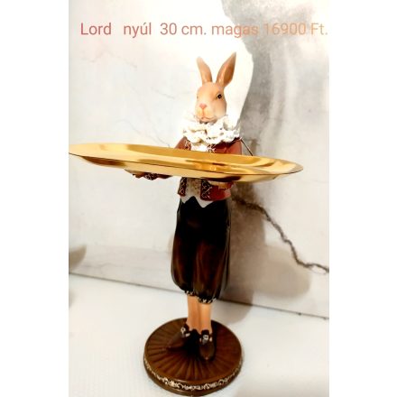 Lord nyúl levehető kínáló tálcával 30 cm.