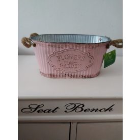Balkonláda bádog rózsaszín 