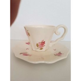 Romantikus rózsás kézzel festett teáscsésze 300 ml