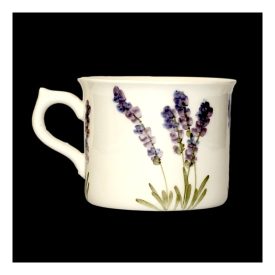 Levendulás kézzel festett nagy kerámia bögre 500ml