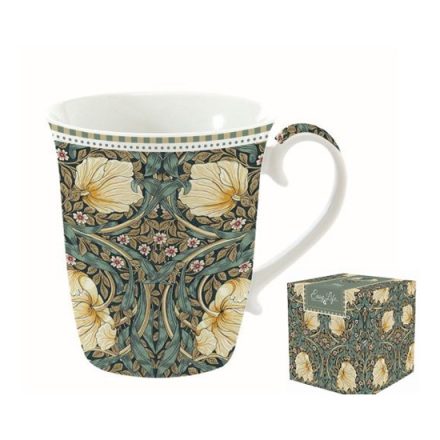William Morris Black porcelánbögre díszdobozban – elegáns ajándék